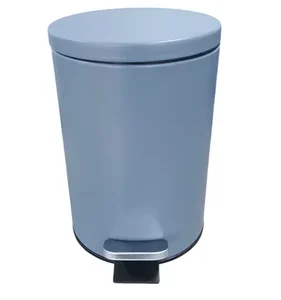 Lixeira Redonda com Pedal Multiuso Aço 5 litros – Cinza Matte