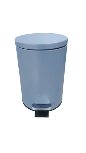 Lixeira Redonda com Pedal Multiuso Aço 5 litros – Cinza Matte