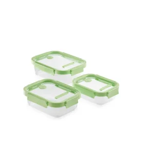 CONJUNTO DE 3 RECIPIENTES VIDRO