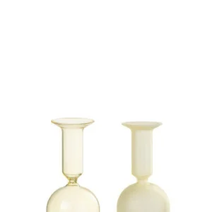 CANDELABRO MATE/TRANSPARENTE AMARELO