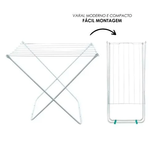 Varal de Chão Portátil – Branco