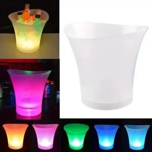 Balde Para Bebidas com LED e Caixa de Som – Branca