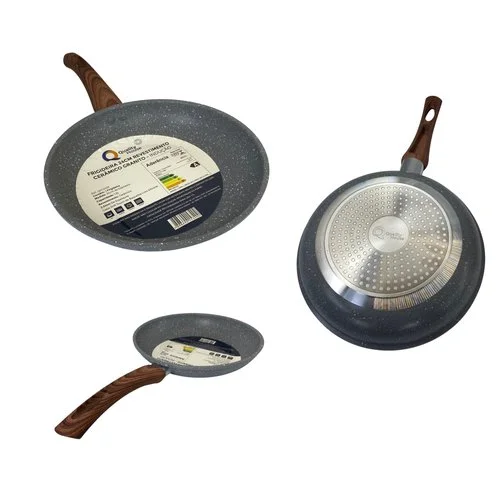 Frigideira Com Revestimento Cerâmico 24 cm – Cinza