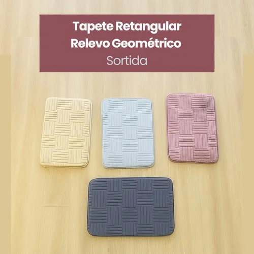 Tapete Retangular Relevo Geométrico – Sortida