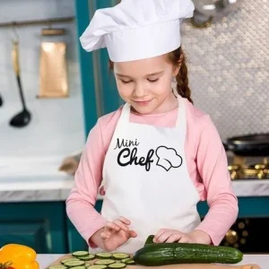 Avental Infantil Vida Pratika  Mini Chef Branco