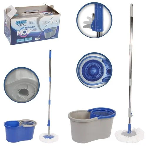 Mop Giratório 360º com Balde Duplo – Sortido