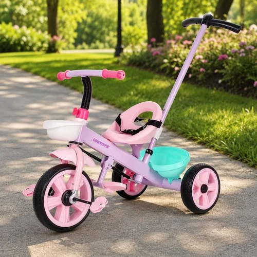 Triciclo com Empurrador Candy – Rosa