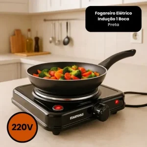 Fogareiro Elétrico Indução 1 Boca 220V – Preta